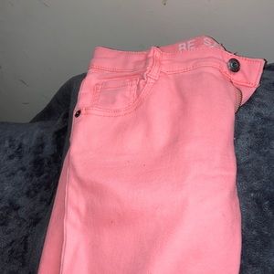 Pink bright jeans